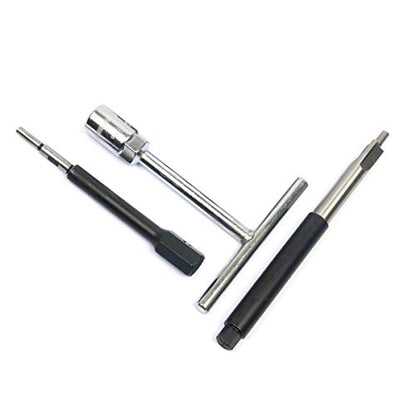 8milelake 17Pcs Diesel Injector Seat Cutter Cleaner Universal Injector Re-Face Reamer Tool Set