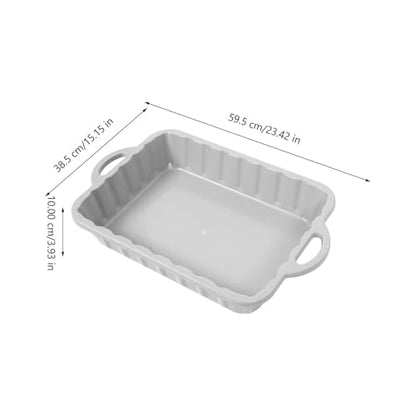 CALLARON 23.5" Car Oil Drain Pan - Heavy Leakproof Oil Collector Pan, Plastic Large Transmission Drain Pan, White Changing Oil Pans for Car Truck Engine, Transmission, Automotive Accessories - color: White