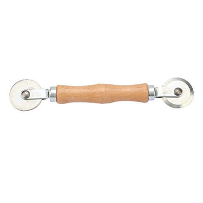 FTVOGUE Wooden Handle Tire Repair Tool, Aluminum Alloy Roller Bearing for Tire Patching, Lightweight and Portable for Car and Bike Repair