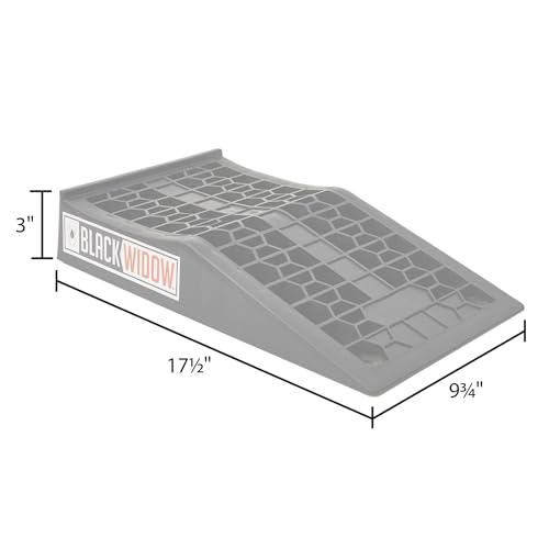 Car Ramps for Oil Change, 5,000 lb GAWR, 3" Lift, Low Profile, Black Widow