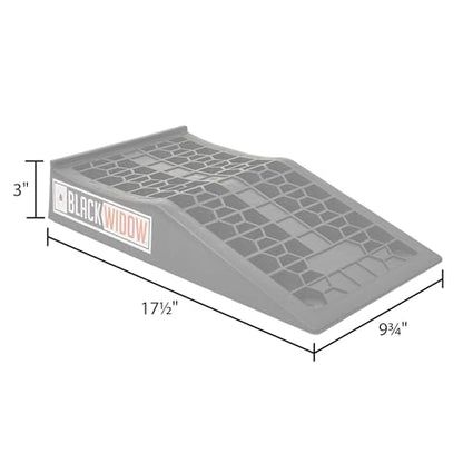Car Ramps for Oil Change, 5,000 lb GAWR, 3" Lift, Low Profile, Black Widow