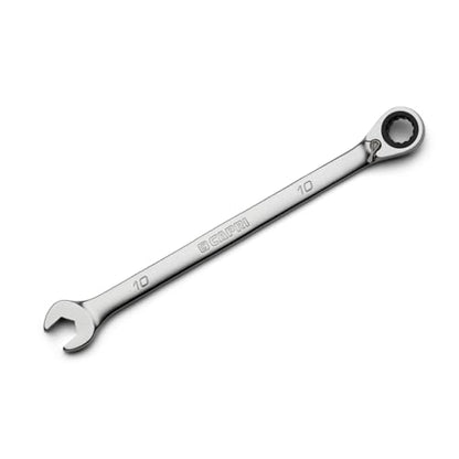 Capri Tools 10 mm 120-Tooth Ultra-Smooth Reversible Ratcheting Combination Wrench, XL Long Series, Metric, 12-Point - size: 10 mm