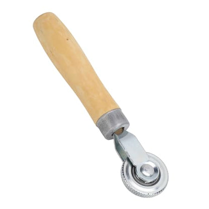 6mm Tire Patch Roller 1 1/2in Tire Repair Roller Wood Handle Tool with Gear Teeth for Cars Motorcycles