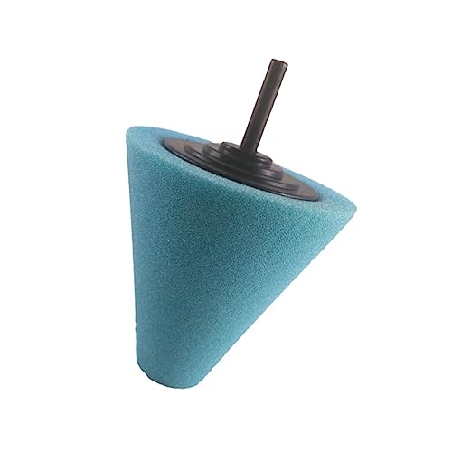 Alipis Car Burnishing Sponge Pad Cone-Shaped Polishing Wheel for Automotive Detailing Buffing Tool for Wheel Hub Reach Areas Compatible with Power Drill Light Blue