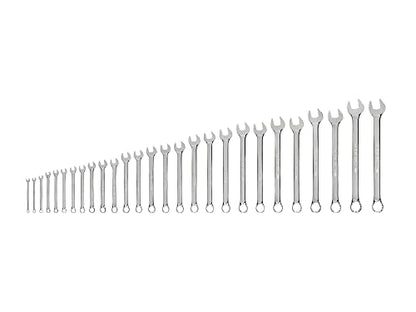 TEKTON Combination Wrench Set, 27-Piece (6-32 mm) | WCB90204 - size: 27-pc. (6-32 mm), style: Metric