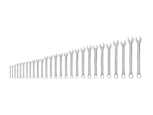 TEKTON Combination Wrench Set, 27-Piece (6-32 mm) | WCB90204 - size: 27-pc. (6-32 mm), style: Metric