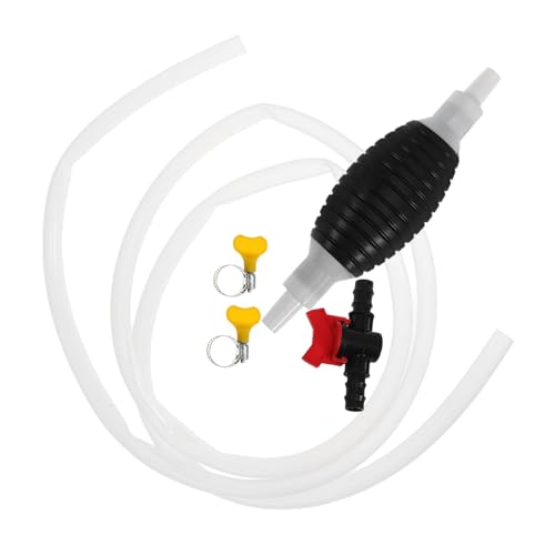 Holibanna Transfer Pump Kit Manual Siphon Pump for Fuel Convenient Oil Extraction for Automotive and Aquatic Use Sturdy Siphon Hose Valve