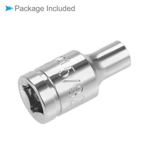 6-Point Socket, 1/4" Drive 5/32" Deep, Polished Chromed CR-V SAE Standard Shallow Impact Socket - (Applications: for Ratchet Torque Electric Wrenches Car Repair), 2-Pieces - size: 5/32"