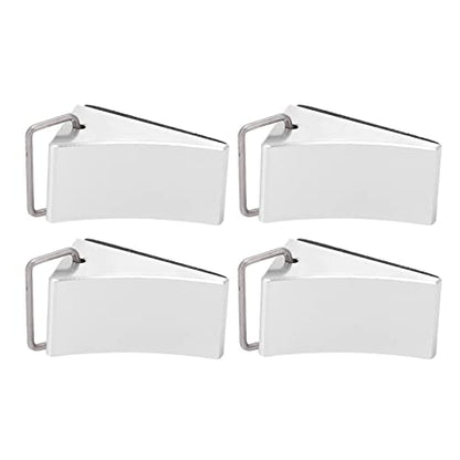 RC Wheel Chock 4 Pack Aluminum Alloy Antislip Car Stand, 32x21x16mm Compact Remote Control Car Accessory for Trail Truck Crawler Buggy Storage Display Ramp Stop (Silver) - color: Silver