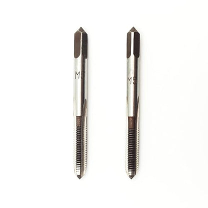 AtticZone M5 x 0.8 Metric Hand Thread Tap, Right Hand, Alloy Tool Steel, 1 Taper Tap, 1 Plug Tap for Metal Working DIY Industrial - size: M5x0.8