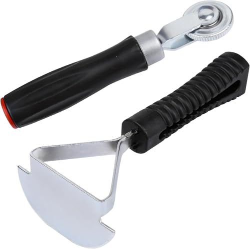 Hovom 2PCS Tire Repair Tools, Tire Compaction Roller & Inner Liner Scraper Tool Kit, Tires Patch Roller, Car Tires Patch Tool Kit for SUV Truck Motorcycle Bike, Universal Car Accessories