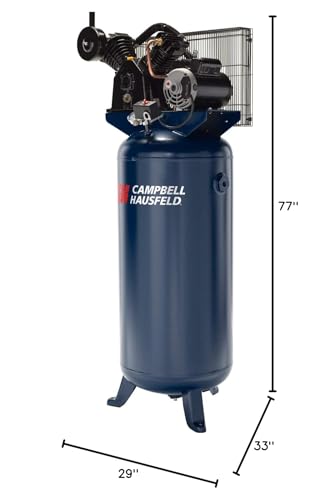 Campbell Hausfeld 60 Gallon Vertical Air Compressor, 230V, 3.7 HP, 175 PSI - size: 60 Gallon