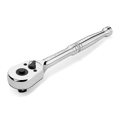 WORKPRO 3/8-Inch Drive Ratchet, Quick-Release 72-Tooth Ratchet Wrench | Reversible 3/8 Drive Ratchet Handle, Chrome Alloy Made, Cr-Mo Head, Full Polished - size: 3/8"