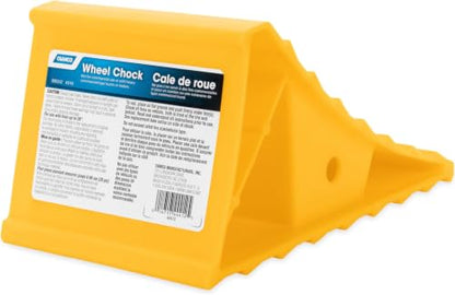 Camco Standard Wheel Chock for Trailers&RVs-Heavy Duty Trailer Wheel Chock Constructed of Durable Plastic w/UV inhibitors-for Use w/Tires Up to 26-inches-Re-Hitch in Confidence-44412,(Pack of 6) - size: Standard (Pack of 6)