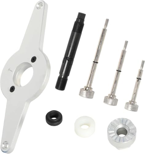 DPTOOL Vibration Damper Holding Tool Crankshaft Pulley Removal Shock Absorber Compatible with Audi Skoda VW 1.8 2.0 4V TFSi EA888 Gen 1 2 3 Engine Vibration Damper Assembly 4 Cylinder Replace T10531 - size: Gen 1 2 3