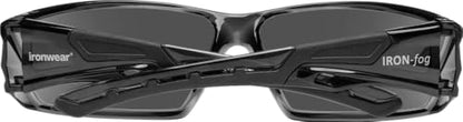 Ironwear 3085 Safety Glasses Anti-Fog ANSI Z87 Compliant with UVA and UVB Protection - color: Black/Gray