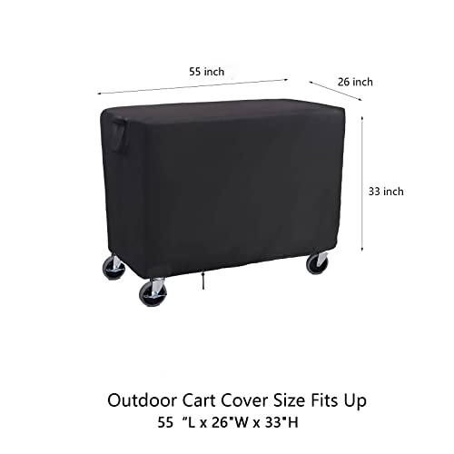 Rolling Tool Cart Cover 55in Waterproof 55x26x33in - size: 55" x 26" x 33"