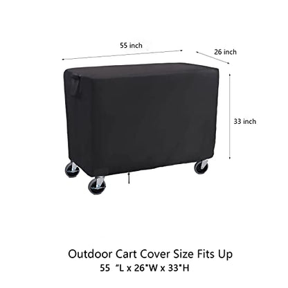 Rolling Tool Cart Cover 55in Waterproof 55x26x33in - size: 55" x 26" x 33"