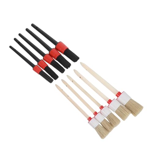 10pcs Car Cleaning Brushes Set, Auto Interior Detailing Brush with Pp Bristles, Dust Removal Tool for Dashboard, Air Conditioner Vents, and Engine Cleaning