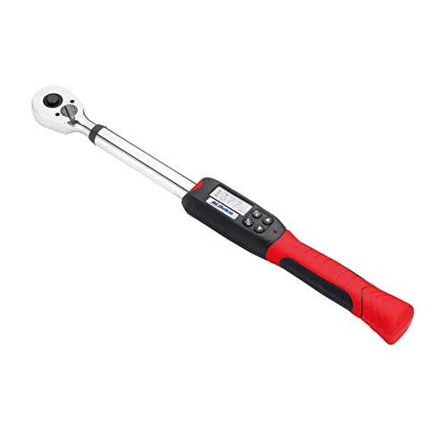 ACDelco ARM601-4 1/2” (14.8 to 147.5 ft-lbs.) Heavy Duty Digital Torque Wrench with Buzzer and LED Flash Notification – ISO 6789 Standards with Certificate of Calibration