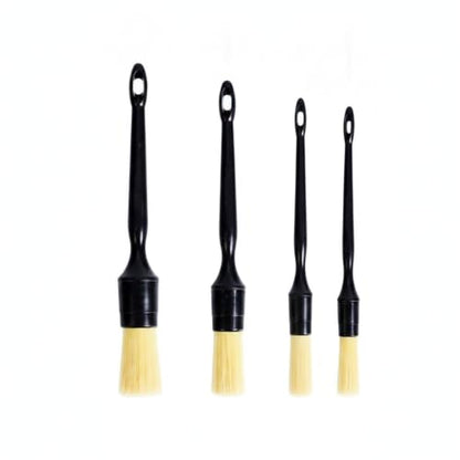 3-Piece Car Detailing Brush Set, Durable PP Plastic Tools for Interior Vents, Dashboards, and Exterior Wheels - color: Yellow