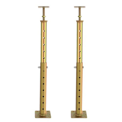 2 Pcs Adjustable Basement Floor Jack, 18"-36” (1'5"-3') Height Range, Floor Joist Screw Jack for Temporary Support Or Leveling, Heavy Duty House Floor Jack Height Capacity 5570lbs (2 Gold Jacks)