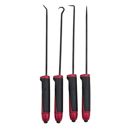 Ullman CHP4-LT 4-Piece Carbon Polished Steel LED Lighted Individual Hook and Pick Set, 9-3/4" Length