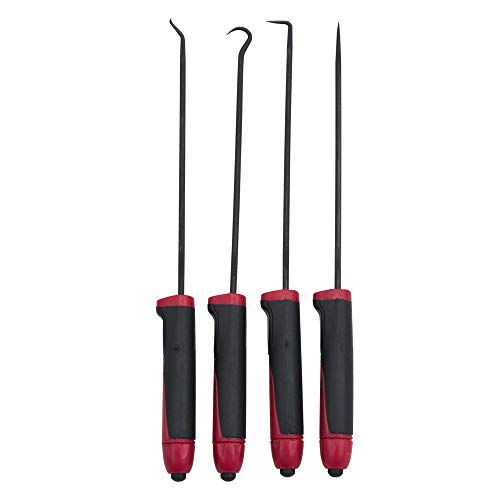 Ullman CHP4-LT 4-Piece Carbon Polished Steel LED Lighted Individual Hook and Pick Set, 9-3/4" Length