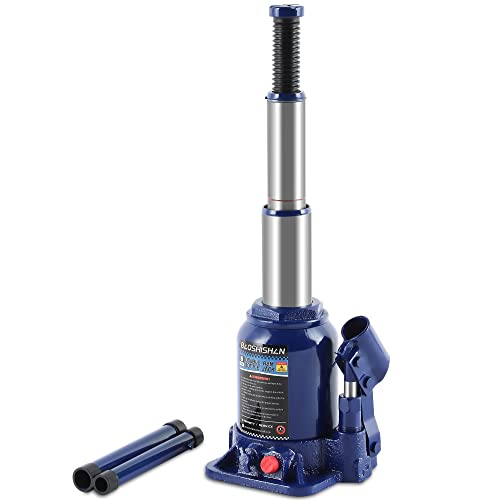 BAOSHISHAN 6 Ton Double Ram Bottle Jack 6.3" to 15.75" Lift Range | Heavy-Duty Hydraulic Lifting, Welded Steel Frame, Built-in Safety Valve, for SUV Truck RV - size: 6 Ton without Case
