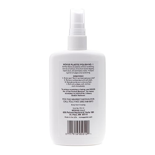 Novus 7020 | Plastic Clean & Shine #1 | 8 Ounce Bottle - color: #1 Plastic Clean & Shine, size: 8 Ounces