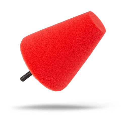 Maxshine Universal M8 Wheel Drill Finishing Cone Sponge | Professional Detailing Tool for Wheels, Rims & Upholstery | Universal Fit M8 Drill Attachment for Auto Detailing, Polishing & Cleaning