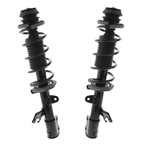 Detroit Axle - 4pc Front Struts Sway Bars for 2012-2019 Nissan Versa Note | 2 Struts with Coil Springs 2 Sway Bars 2013 2014 2015 2016 2017 2018 Replacement Suspension Kit - size: 4QS54063/ sway kit