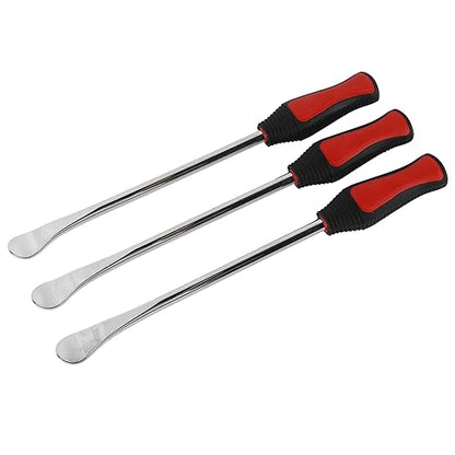 Motorcycle Bikes Tire Spoon Lever Kit, Protective Cover Valve Cores, Steel Spoon Set for Tire Changing Removal, Good Steel Polyurethane