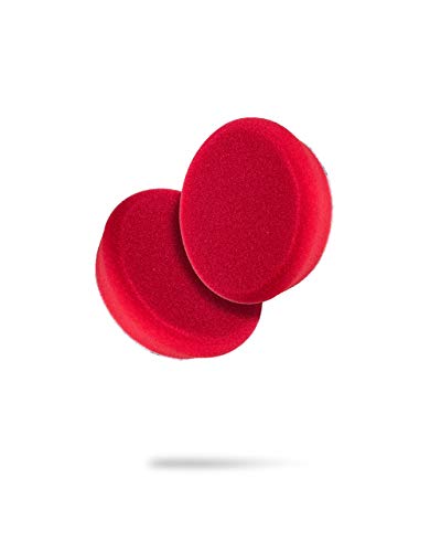 Adam's Polishes Premium Polisher Pads - Expertly Designed Ultra Soft Foam Applies Waxes, Glazes 2 Pack - Color Coded to Match with Recommended Polishes or Compounds (3.5, Red Wax & Sealant Pad) - color: Red Wax & Sealant Pad, size: 3.5"