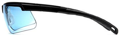 Pyramex Ever-Lite Lightweight Safety Glass Indoor/Outdoor Mirror Lens - color: Infinity Blue H2max Anti-fog Lens/ Black Frame