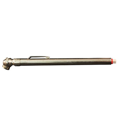 Milton S-921 Pencil Tire Pressure Gauge, Passenger Car, with Built-in Deflator Valve, Durable Plated Brass, Pressure Measured in PSI & kPa (Pack of 2) - size: Single (Pack of 2)