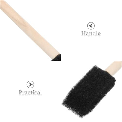 Gadpiparty 4pcs Car Detail Brush Set with Wooden Handle, Soft Sponge Air Conditioner Vent Cleaning Brushes for Auto Interior Debris and Dashboard Detailing Tools
