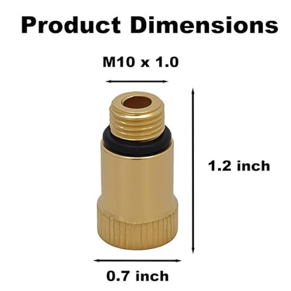 10mm Tester Spark Plug Adapter Compression Tester Adapter Engine Diagnostic Tool for Petrol Cylinder Leak Down, 2 Pcs (M10x1) - size: 10MM