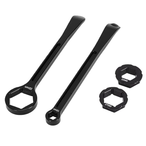 Zunate Motorcycle Tire Lever Wrench Tool Set, Aluminum Alloy Spoon Kit with 10mm 13mm 22mm 27mm 32mm Hex Heads for Dirt Bike and Off Road Motorcycle Maintenance