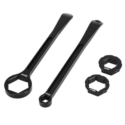 Zunate Motorcycle Tire Lever Wrench Tool Set, Aluminum Alloy Spoon Kit with 10mm 13mm 22mm 27mm 32mm Hex Heads for Dirt Bike and Off Road Motorcycle Maintenance