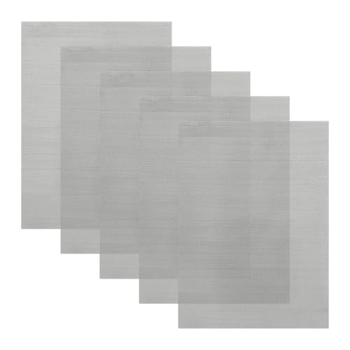 5 PCS Plastic Welding Mesh, 5.9 x 7.9 inch Reinforcing Stainless Steel Woven Wire Mesh, Car Bumper Repair Wire Cloth Welding Kit for Window Screen Fireplace Nets