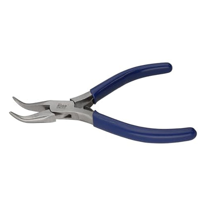 The Beadsmith Bent Chain-Nose Pliers | 4.5" Jewelry Making Tool for Crafting and Repair, For Reaching Difficult Angles, Steel Head w/ PVC Handles - style: Bent Chain Nose