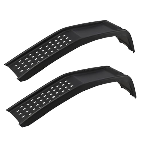 Heavy Duty Car Ramp Set of 2, 4000 Lbs Capacity Auto Ramps, Solid Steel Vehicle Truck Repairs Ramp for Oil Change, Car Repair, Garage Maintenance, Easily Up to 8", Black