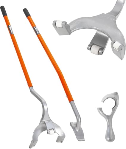 GlowSol Tire Changer 22.5"-24.5" Manual Steel Tire Mount Demount Tool, Tubeless Truck Bead Breaker, with Extra Bead Holder, Semi Tire Changing Tools for Auto Repair, Orange - color: Orange