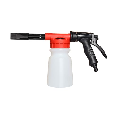 ZIMISI Car Wash Foam Gun, Foam Cannon for Hose, Professional Car Foam Sprayer with 6 Levels Foam Concentration, Spray Gun Cleaner, Connects to Any Garden Hose (Red) - color: Red