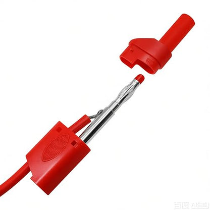 Multimeter Test Leads Ends 4mm Stackable Banana Plug Connectors 600V 32A | Nickel‑plated brass, insulation, solder terminal, CATIII 600V 32A, stackable, Banana Jack Socket Adapters 10pcs, for lab/home