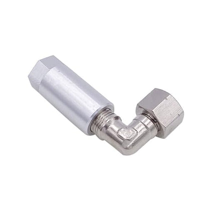Fuel Rail Pressure Gauge Adapter Compatible with Ford Service Port Schrader Valve Adapter Silver