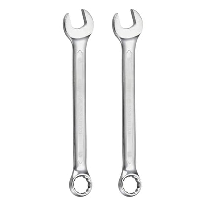 HARFINGTON 2Pcs Metric Combination Wrench 18mm Open End & 15-Degree Offset 12-Point Box End Chrome Vanadium Steel Industrial Grade Double Ended Wrenches Spanners Tools - size: 18mm