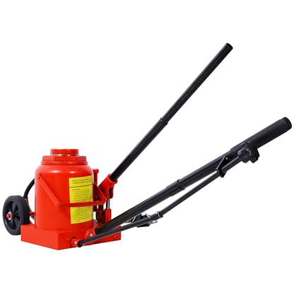 50 Ton Air Hydraulic Bottle Jack, 100,000 LBS Capacity | Heavy-duty steel jack with air and manual operation, 10.5"-16.5" lift range for trucks, RVs, farm and construction equipment