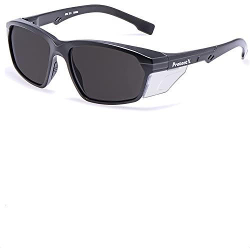 ProtectX Classic Safety Glasses, Anti-Fog Scratch Resistant Lenses, Protective Eyewear for Work, Indoor/Outdoor, ANSI Z87.1 - color: Voyager Tinted Smoke